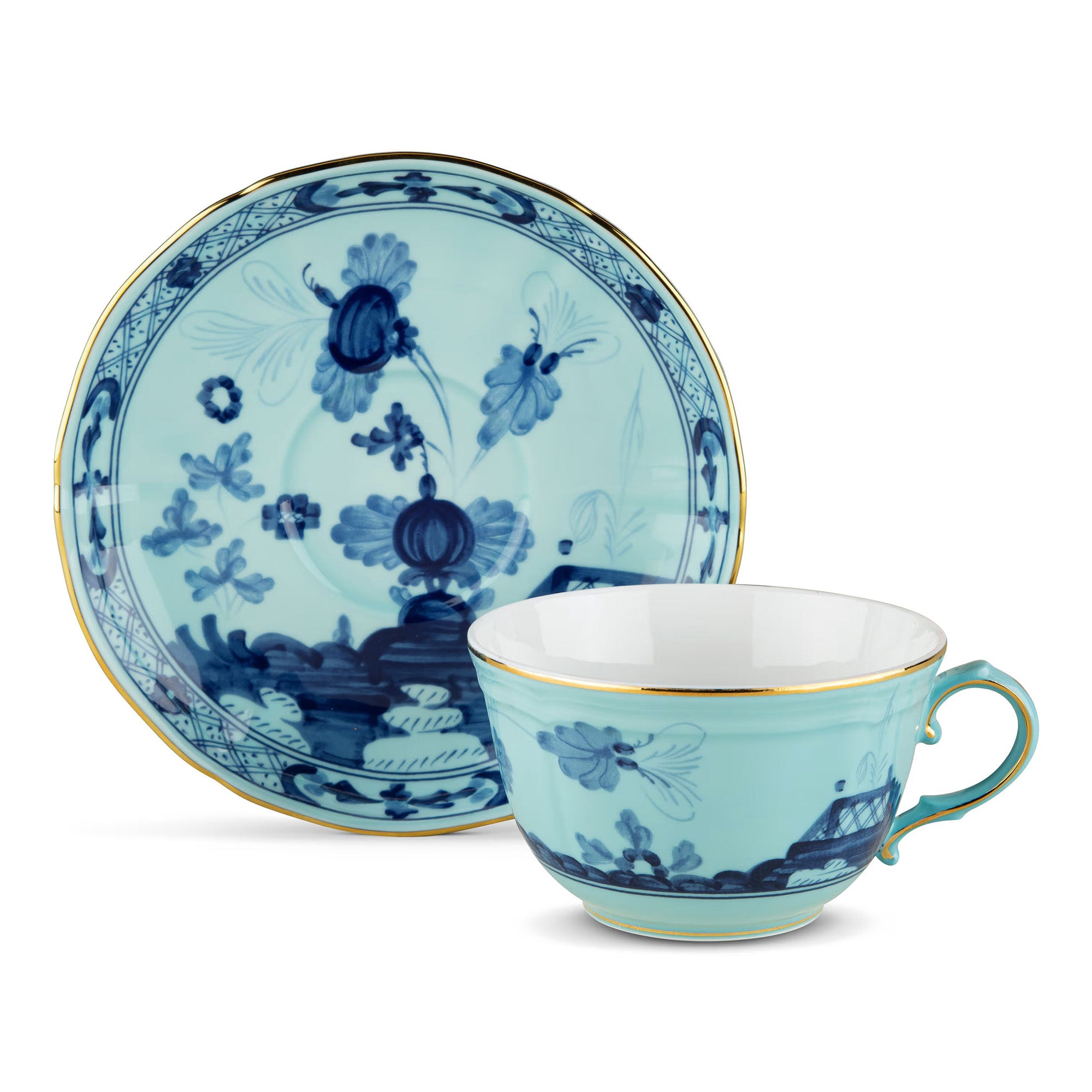 Ceasca pentru ceai si farfurie, 220 ml, Oriente Italiano Iris - GINORI 1735