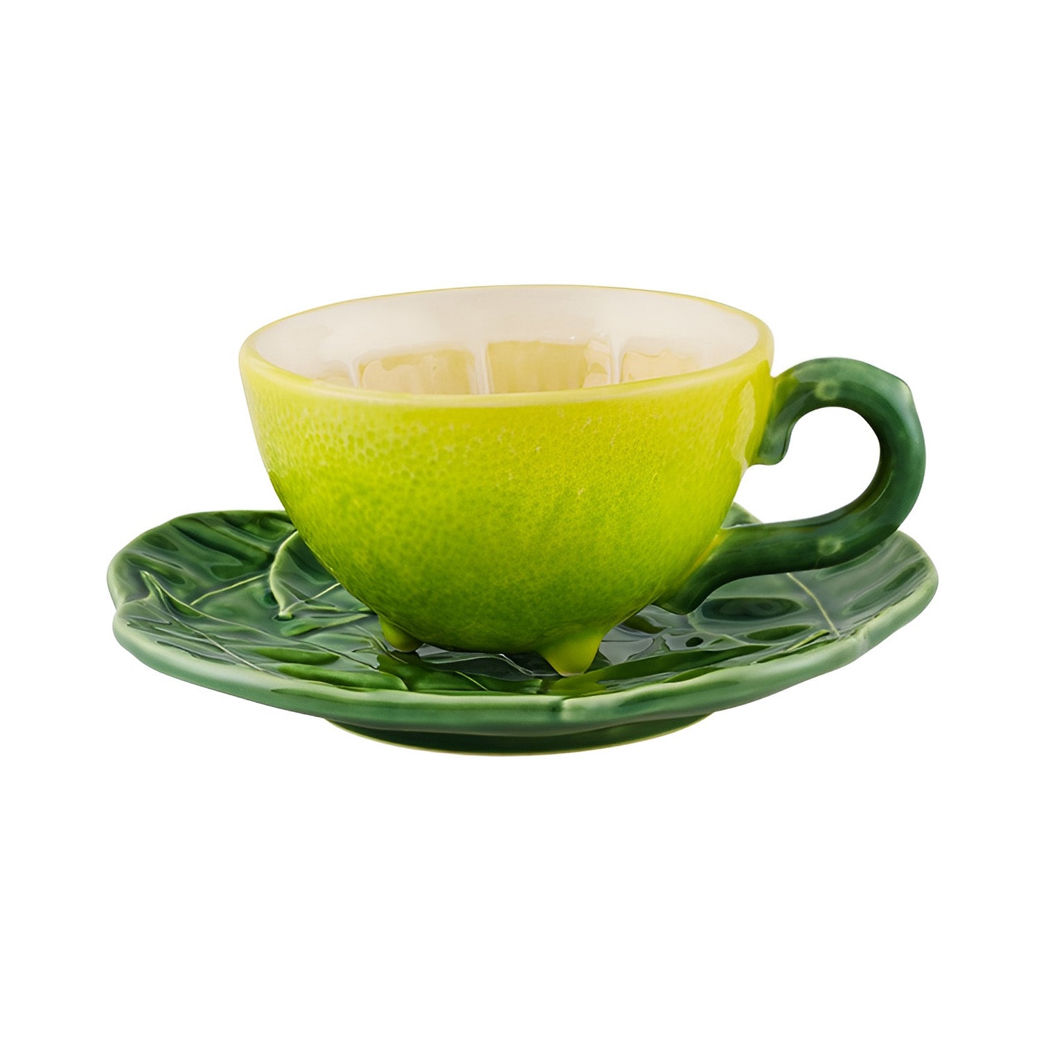 Ceasca pentru ceai si farfurie, Limao - BORDALLO PINHEIRO