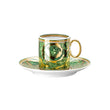 Ceasca pentru espresso si farfurie, 100 ml, Medusa Garland Green - VERSACE