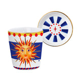 Ceasca pentru espresso si farfurie Sun, portelan, Dolce Vita - BACI MILANO