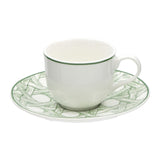 Set 2 cesti pentru cafea si farfurii, Intrigo - LA PORCELLANA BIANCA