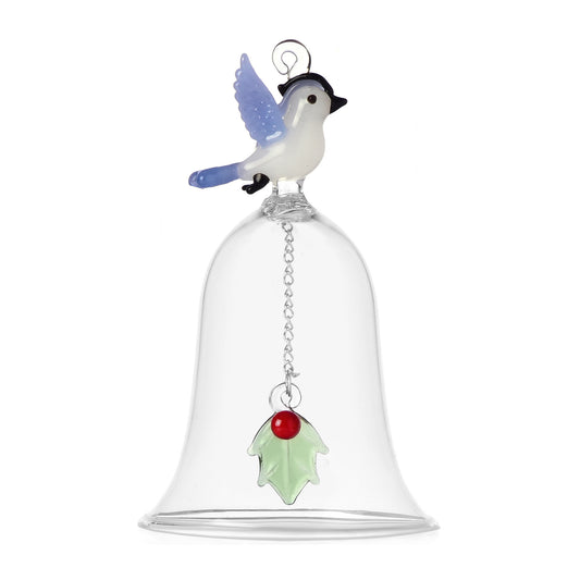 Clopotel din sticla, Light Blue Bird, Woodland Tales by Alessandra Baldereschi - ICHENDORF