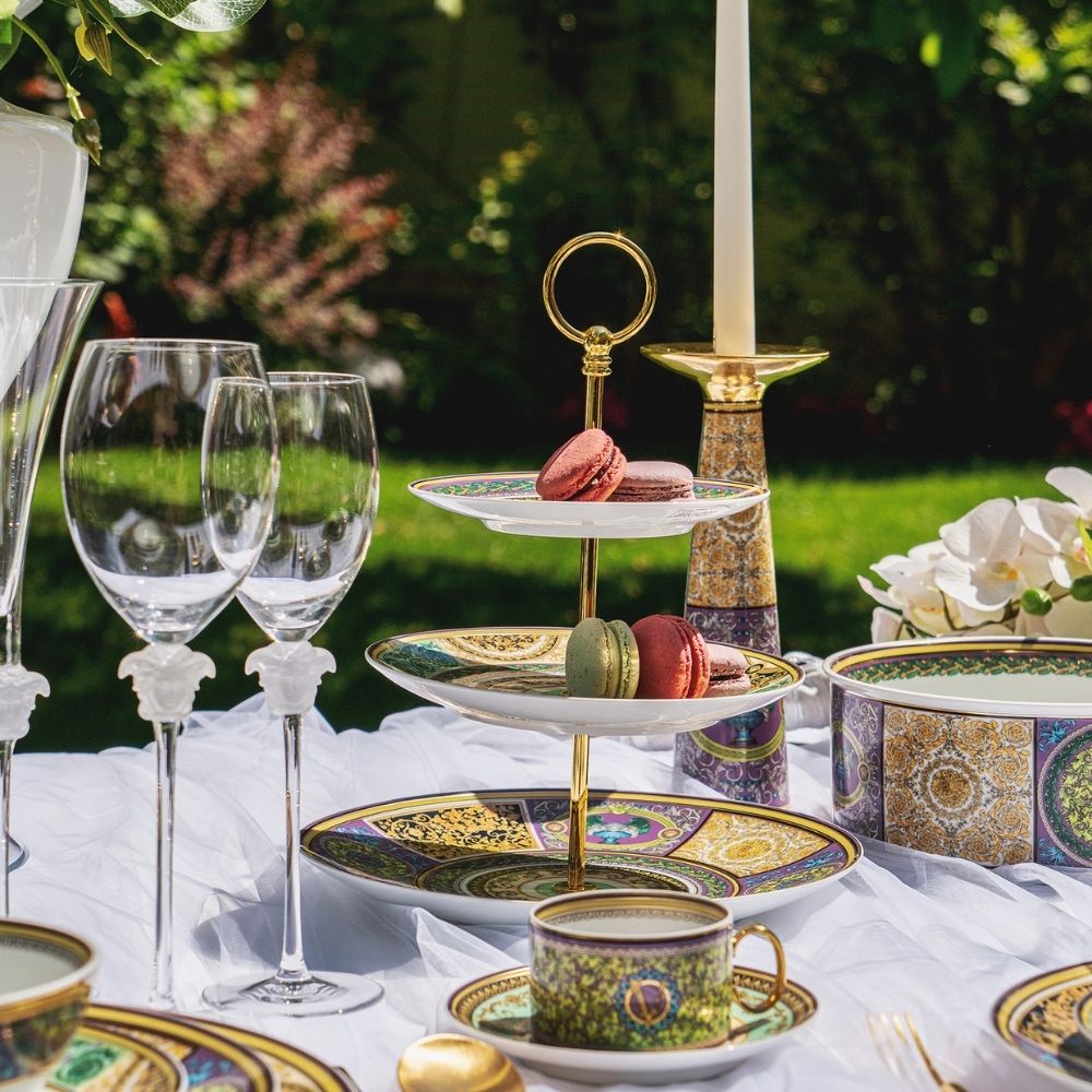 Ceasca pentru ceai si farfurie, Barocco Mosaic - VERSACE