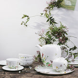 Set 2 cesti combi, 2 farfurioare si 2 farfurii desert, Brillance Fleurs Sauvages - ROSENTHAL