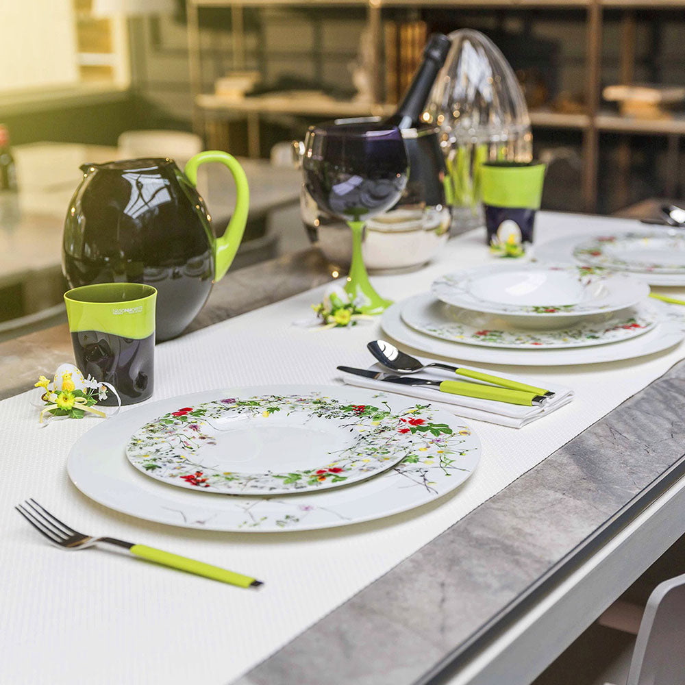 Set 2 cesti combi, 2 farfurioare si 2 farfurii desert, Brillance Fleurs Sauvages - ROSENTHAL
