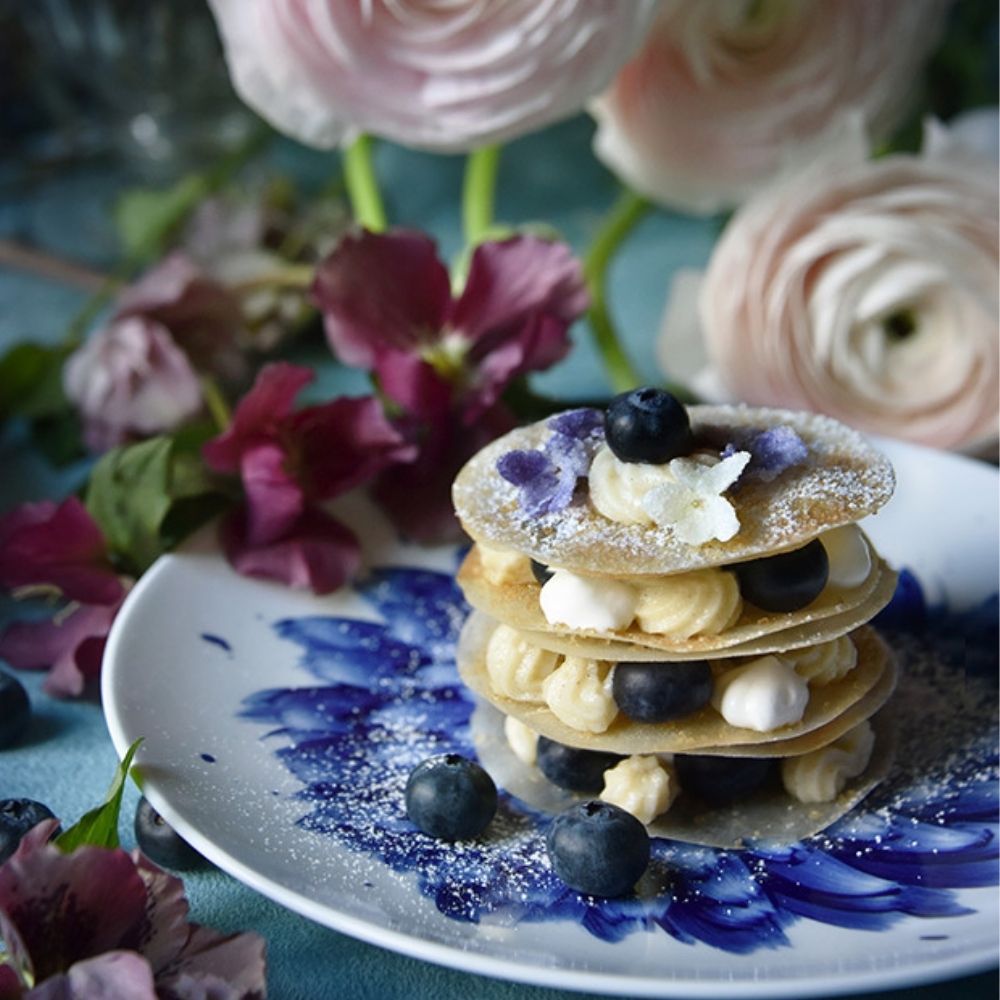 Set 6 farfurii pentru desert, In Bloom Or by Zemer Peled - BERNARDAUD