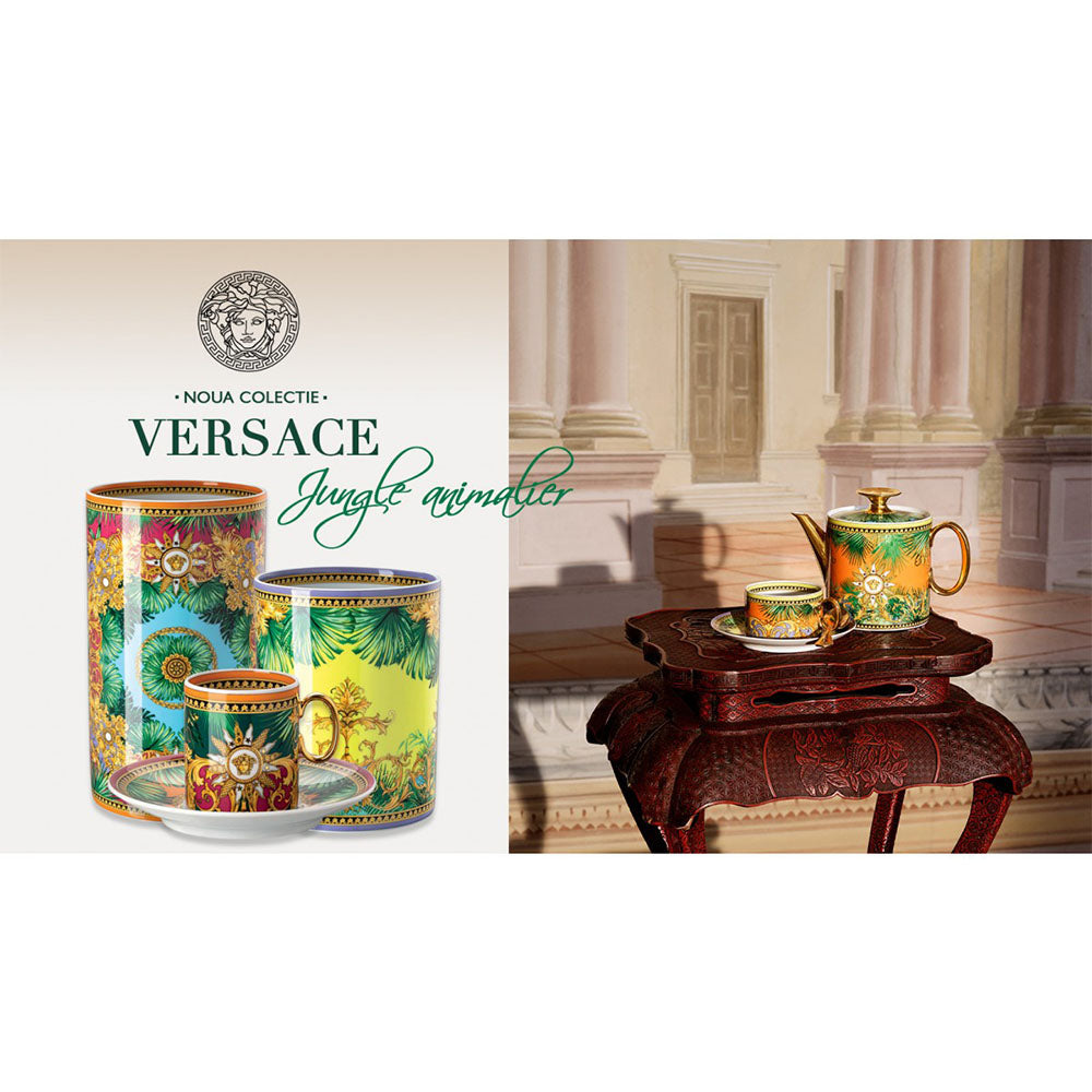 Vaza din portelan, 18 cm, Jungle Animalier - VERSACE