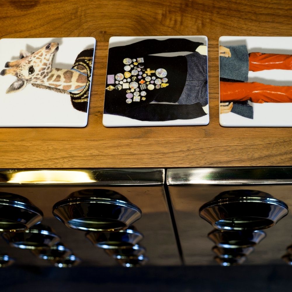 Set 4 suporturi pentru pahare Mister Tiger, Love who you want - CHRISTIAN LACROIX
