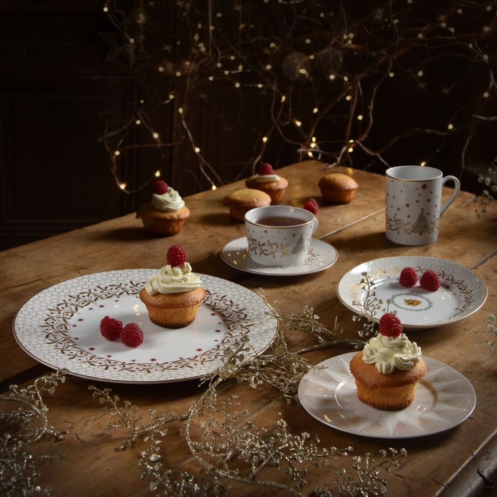 Farfurie pentru desert, 21 cm, Noel Blanc - BERNARDAUD