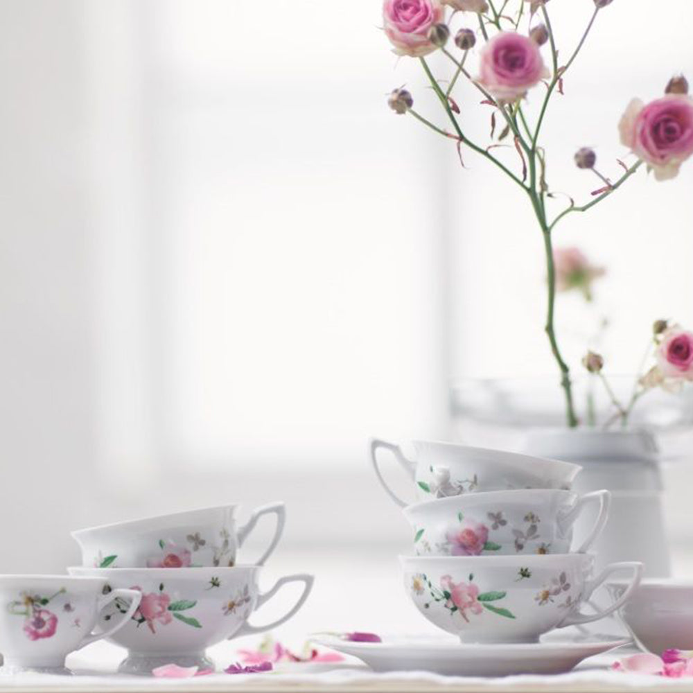 Ceasca pentru espresso si farfurie, Maria Pink Rose by Regula Studli - ROSENTHAL