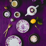 Set 6 cesti pentru ceai si farfurii, 200 ml, Prunus - BERNARDAUD