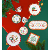 Tava din portelan, 15 x 15 cm, Mamma Mia Xmas Mistletoe - BACI MILANO