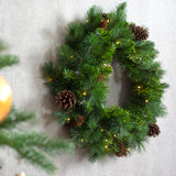 Coronita Argyll, verde, 50 leduri, 61 cm - SIMONA'S CHRISTMAS