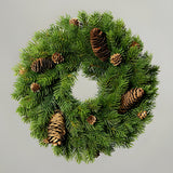 Coronita brad cu conuri, verde, 33 cm - SIMONA'S CHRISTMAS