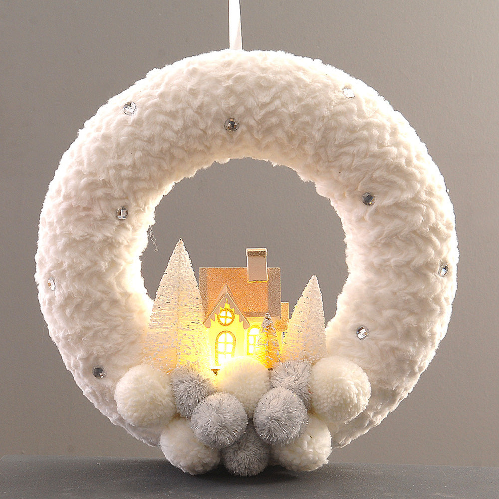 Coronita cu led, Village, alb - SIMONA'S CHRISTMAS