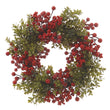Coronita decorativa Beathag, verde/rosu, 45 cm - SIMONA'S CHRISTMAS