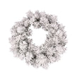 Coronita Flocked Inverness, alb, 60 cm  - SIMONA'S CHRISTMAS
