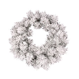 Coronita Flocked Inverness, alb, 60 cm  - SIMONA'S CHRISTMAS
