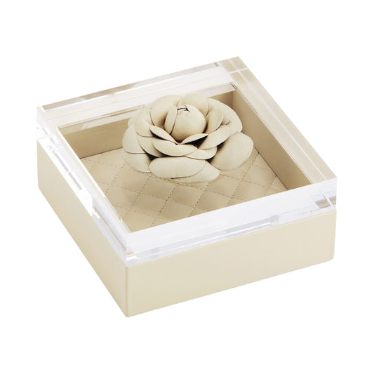 Cutie de bijuterii Camelia, ivory, 15 cm - RIVIERE