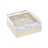 Cutie decorativa cu capac gravat, ivory, 15 cm Iris - RIVIERE