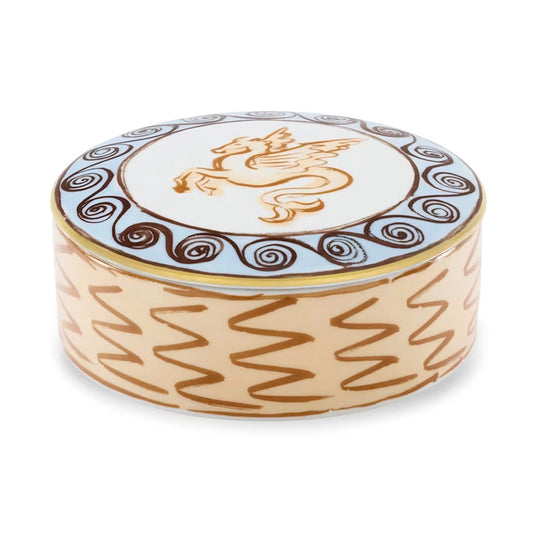 Cutie din portelan, 13 cm, Il Viaggio di Nettuno Terracotta - GINORI 1735