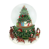 Cutie muzicala Brad cu sania lui Mos Craciun, 16 cm - SIMONA'S CHRISTMAS