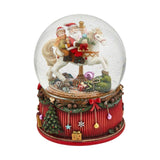 Cutie muzicala glob cu Mos Craciun pe cal, multicolor, 20 cm - SIMONA'S Christmas