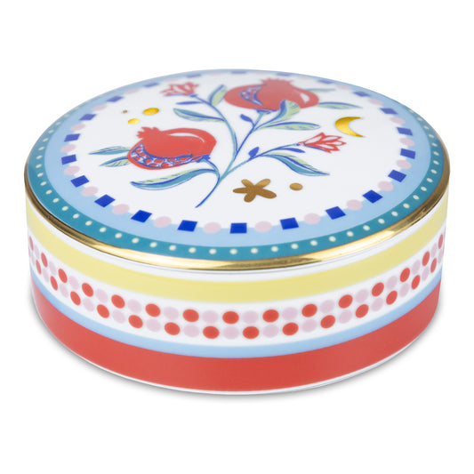 Cutie rotunda din portelan, 13 cm, Mamma Mia - BACI MILANO