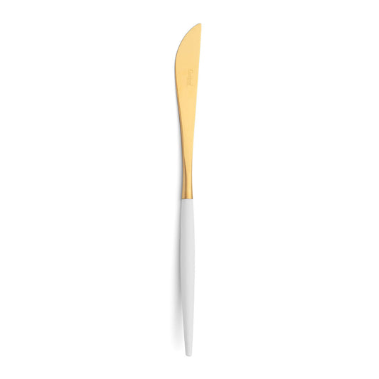Cutit pentru masa, placat cu aur 24 k, 23 cm, Goa White Gold - CUTIPOL