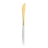 Cutit pentru masa, placat cu aur 24 k, 23 cm, Goa White Gold - CUTIPOL