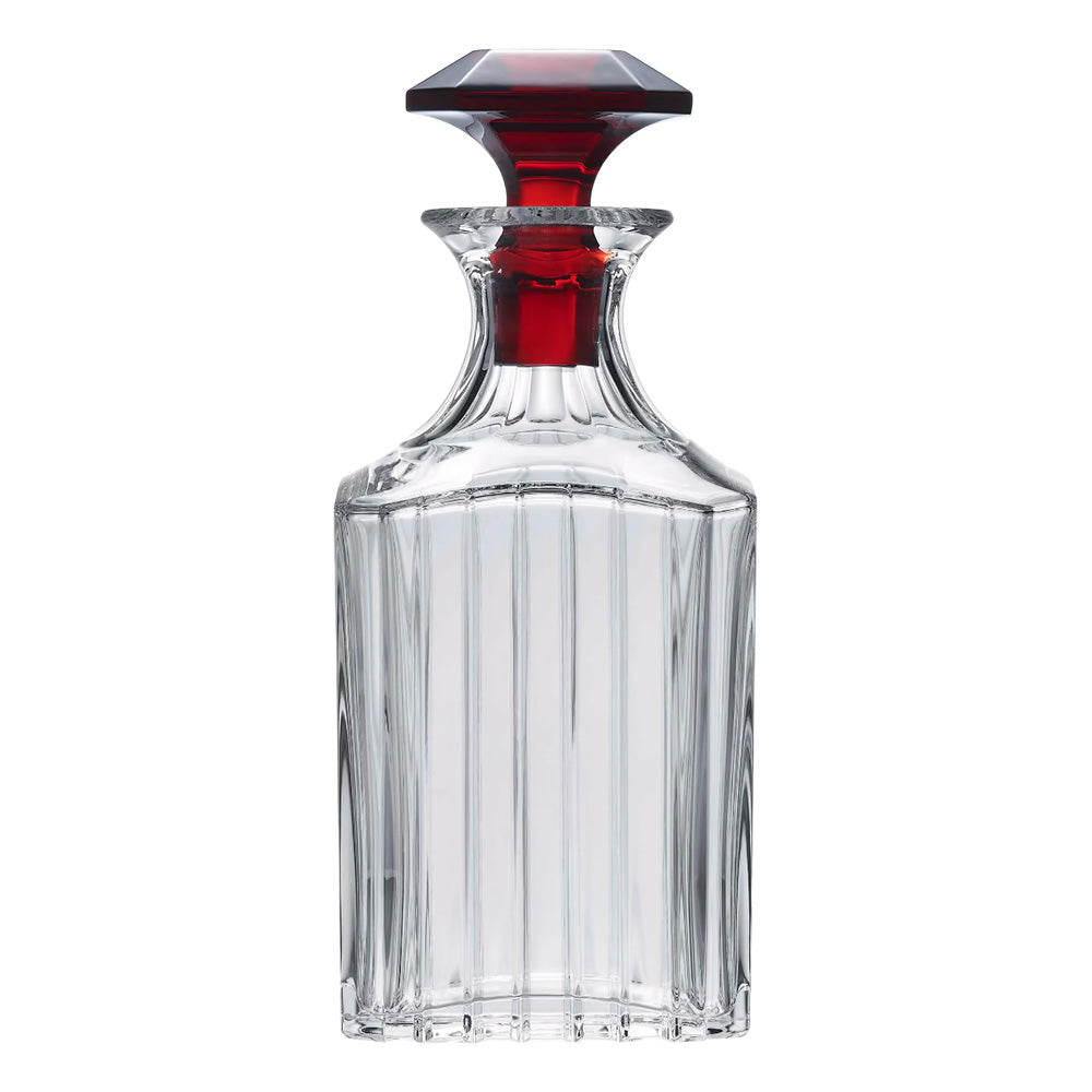 Decantor patrat whisky, din cristal, 900 ml, Red, Harmonie - BACCARAT