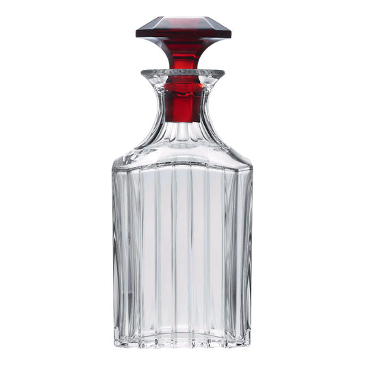 Decantor patrat whisky, din cristal, 900 ml, Red, Harmonie - BACCARAT