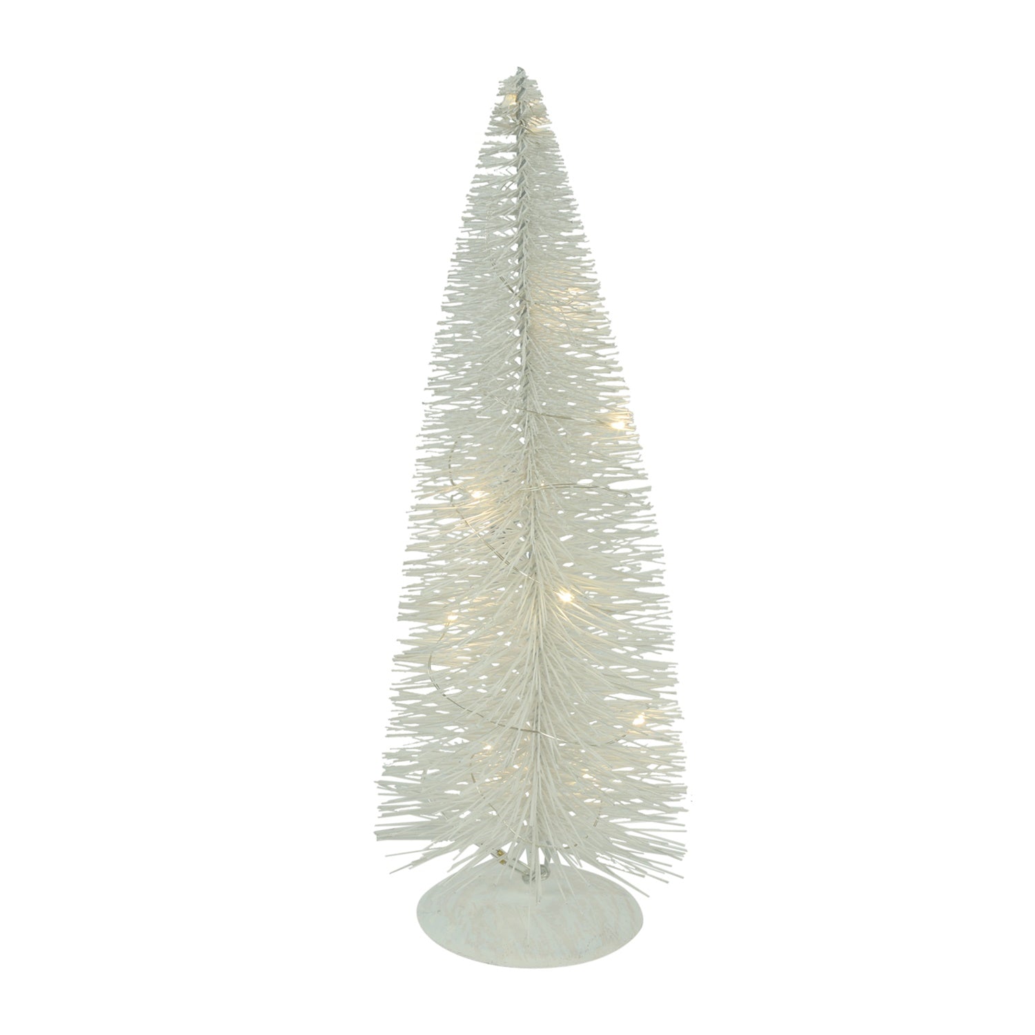 Decoratiune Brad Almos, 10 leduri, alb, 25 cm - SIMONA'S CHRISTMAS