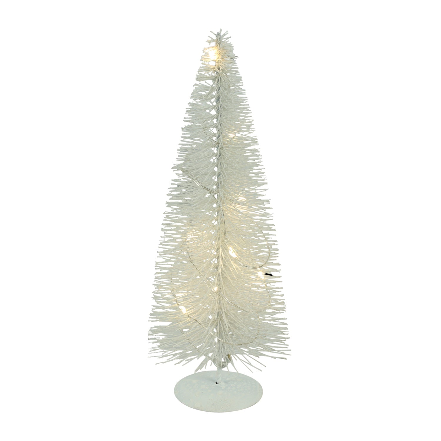 Decoratiune Brad Almos, 8 leduri, alb, 20 cm - SIMONA'S CHRISTMAS