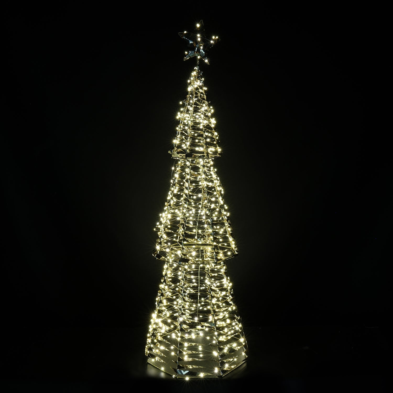 Decoratiune Brad Bling, 1440 leduri, auriu, 173 cm - SIMONA'S CHRISTMAS
