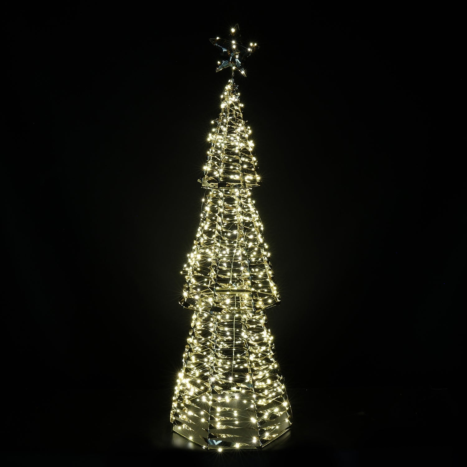 Decoratiune Brad Bling, 960 leduri, auriu, 152 cm - SIMONA'S CHRISTMAS