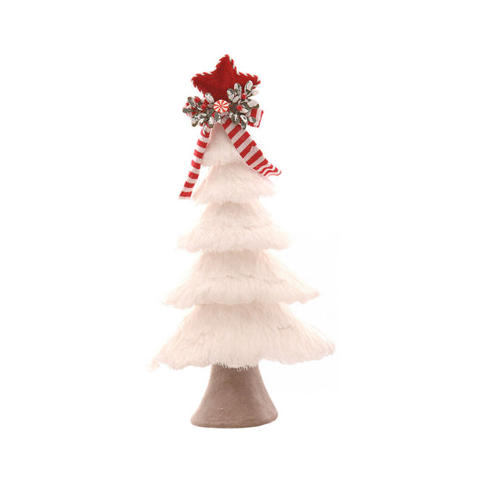 Decoratiune Brad Kenina, alb/rosu, 35 cm - SIMONA'S CHRISTMAS