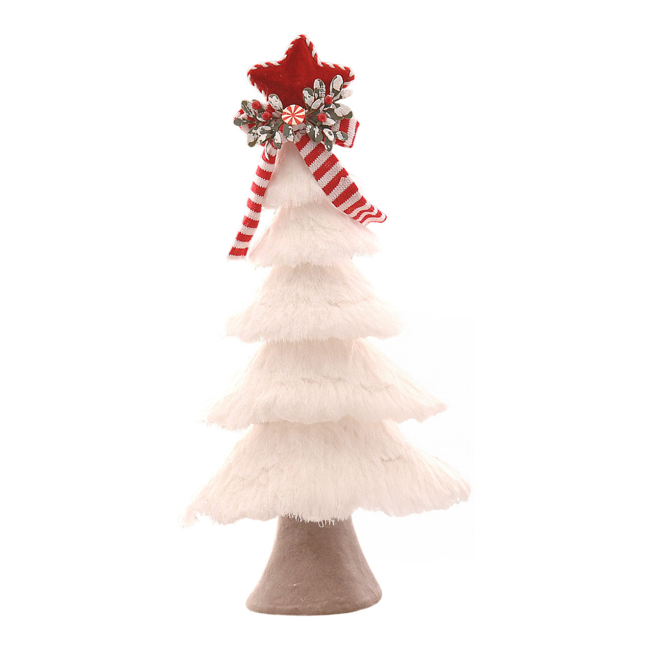 Decoratiune Brad Kenina, alb/rosu, 45 cm - SIMONA'S CHRISTMAS