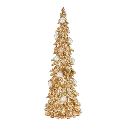 Decoratiune Brad Pearl, auriu/alb, 48 cm - SIMONA'S CHRISTMAS
