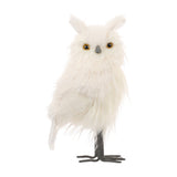 Decoratiune Bufnita Furry Boowie, alb, 35 cm - SIMONA'S CHRISTMAS