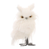 Decoratiune Bufnita Furry Lewie, alb, 21 cm - SIMONA'S CHRISTMAS