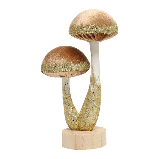 Decoratiune Ciuperci Pejo, auriu, 18 cm - SIMONA'S CHRISTMAS
