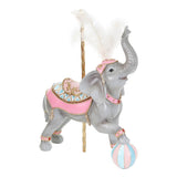 Decoratiune Elefant Carnival, roz/gri, 54 cm - SIMONA'S CHRISTMAS