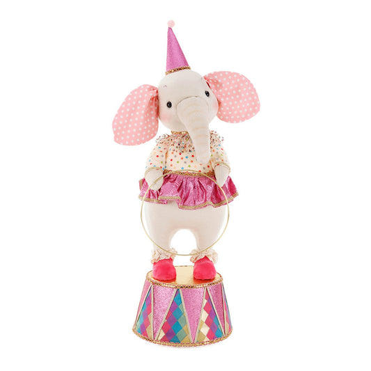 Decoratiune Elefant pe tambur Carnival, roz, 72 cm - SIMONA'S CHRISTMAS