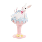 Decoratiune iepure Binky pe inghetata, verde/roz, 21 cm - SIMONA'S COLLECTION