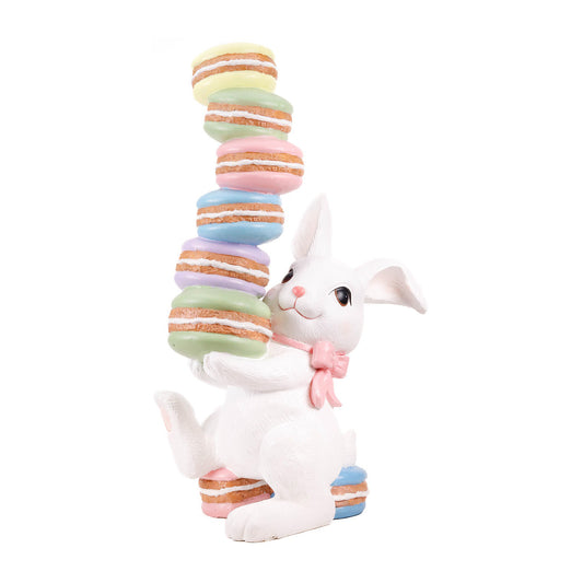 Decoratiune iepure Flopsy cu macarons, galben, 90 cm - SIMONA'S COLLECTION