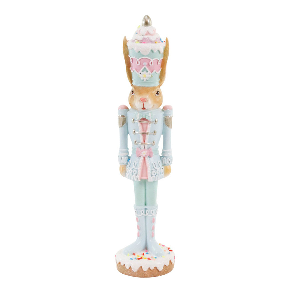 Decoratiune iepure Nutcracker, albastru/roz, 26 cm - SIMONA'S COLLECTION