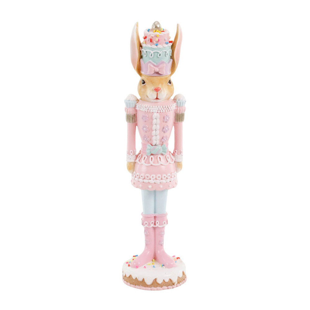 Decoratiune iepure Nutcracker, albastru/roz, 26 cm - SIMONA'S COLLECTION