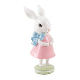 Decoratiune iepure Pip pe macaron, roz/verde, 15 cm - SIMONA'S COLLECTION