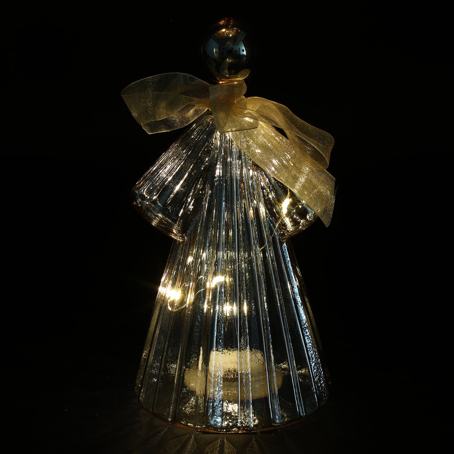 Decoratiune Inger Milo, 5 leduri, chihlimbar, 18.5 cm - SIMONA'S CHRISTMAS